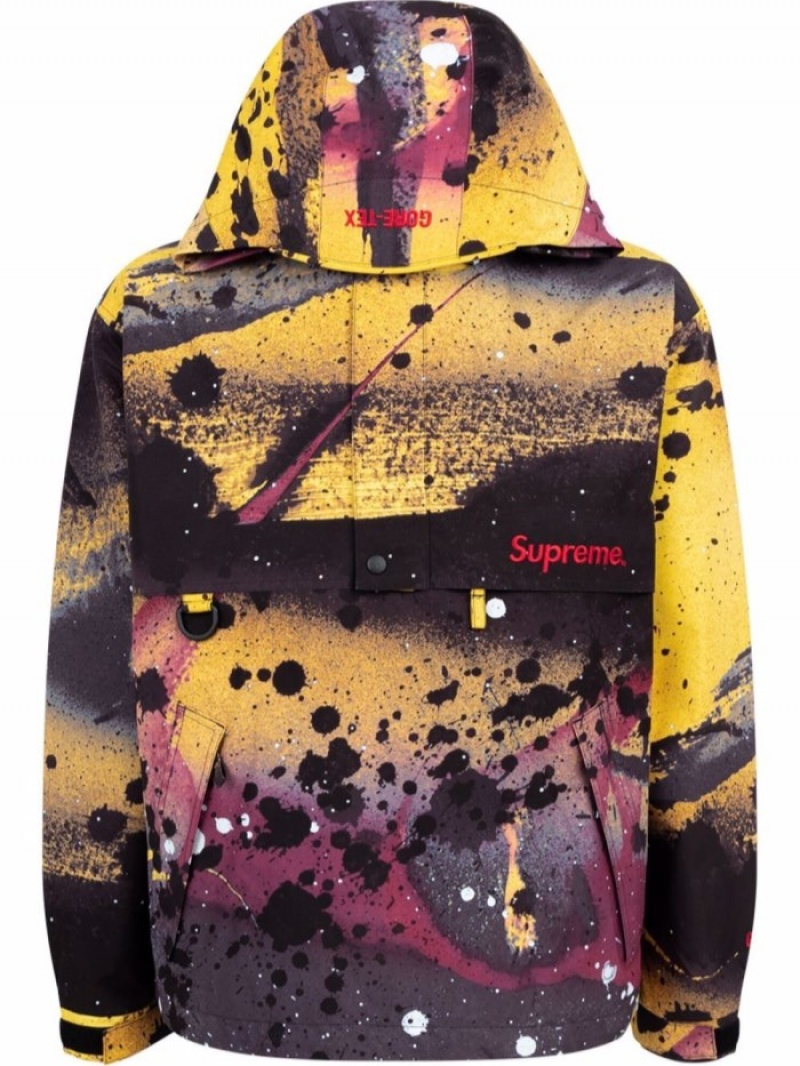 Descuento Sudadera con Capucha Supreme Gore tex Printed Jacket Hombre Amarillos