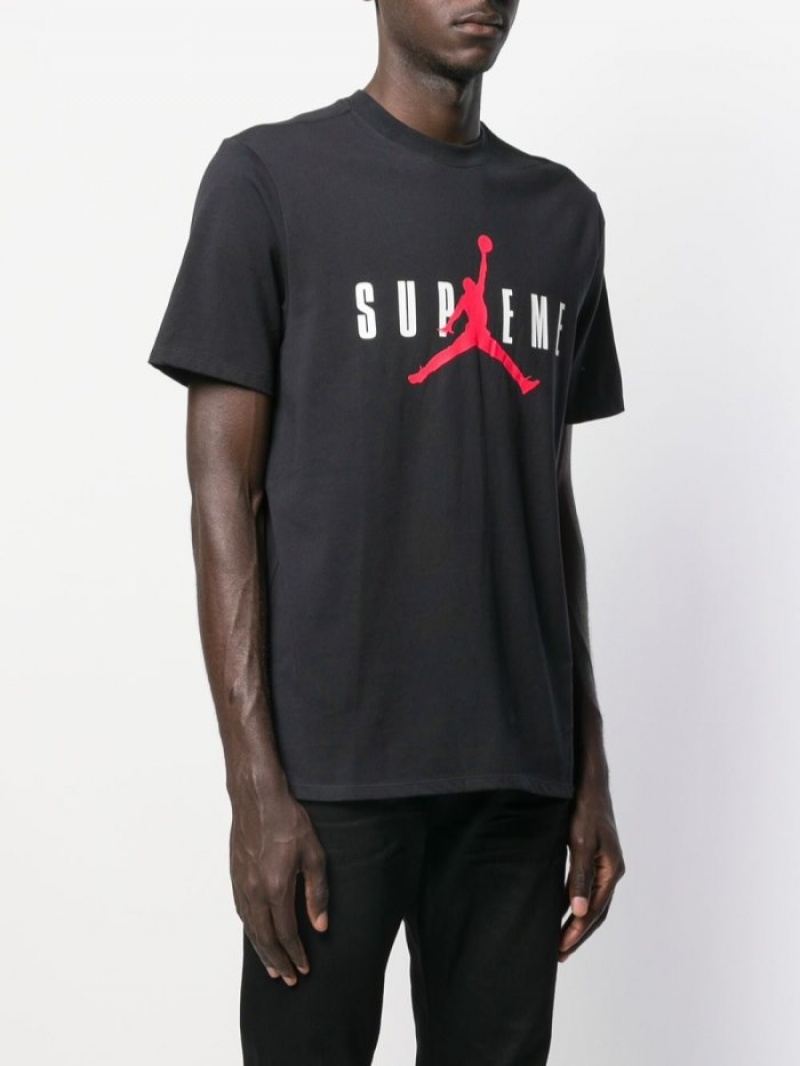 Camiseta Supreme Hombre Outlet X Jordan Logo print Negros